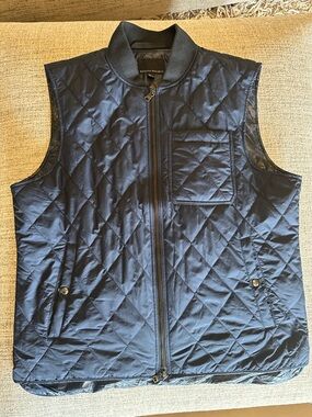 Banana Republic Navy Blue Quilted Men's Vest